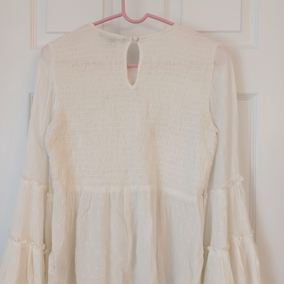 White Bell Sleeved Top - Picture 2 of 2